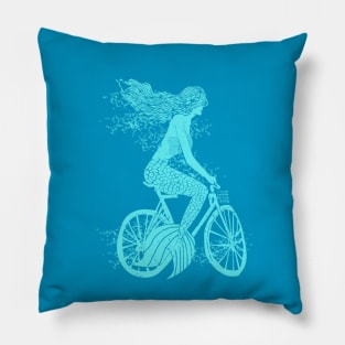 Mermaid on a Bike Pillow