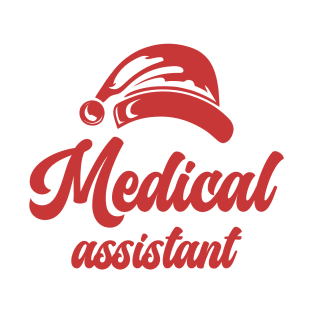 Medical Assistant Christmas Red Text T-Shirt