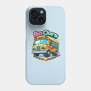 Cartoon Style School Bus Charm Phone Case