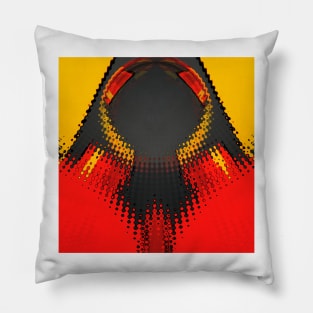 GUARDİAN. Abstract  design in vivid RED and YELLOW Pillow