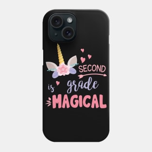 Unicorn Student Teacher Second Grade Is Magical Back School Phone Case