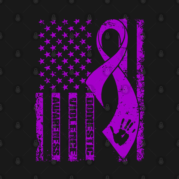 Domestic Violence Awareness Flag Ribbon by KHANH HUYEN