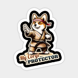 Corgi karate Magnet