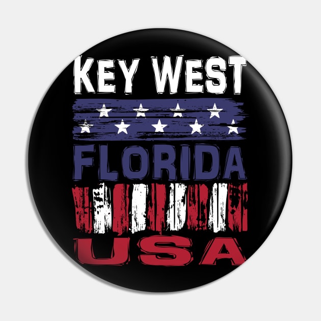 Key West Florida USA T-Shirt Pin by Nerd_art