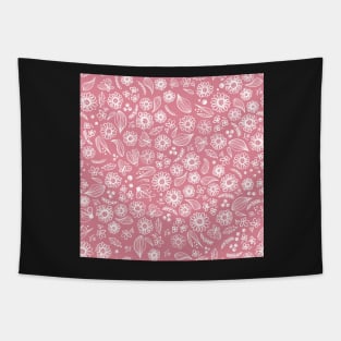 Floral Sketch Pink Tapestry