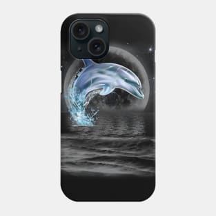 Dolphin Dancing in Moonlight Phone Case