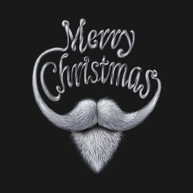 Merry Christmas Moustache by lightidea