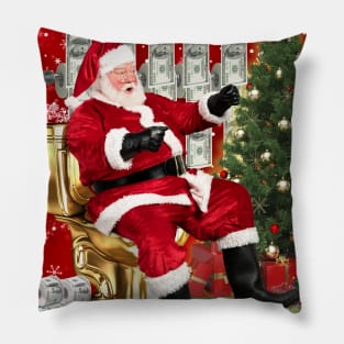 Christmas Santa Claus Money meme Pillow