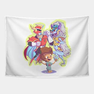 Boy playing - design for children. sentai Tapestry