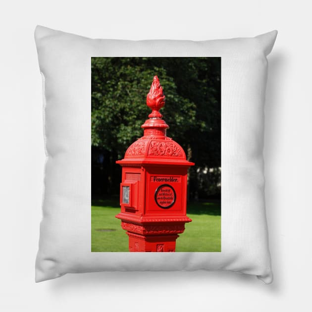 Historical fire alarm, Berlin, Germany, Europe Pillow by Kruegerfoto