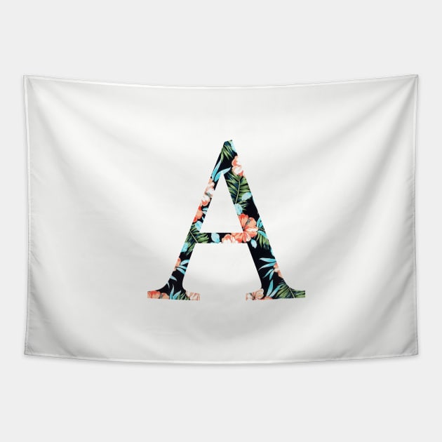 Alpha Floral Greek Letter Tapestry by AdventureFinder