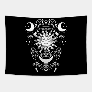 Celestial Sun and Moon Tapestry