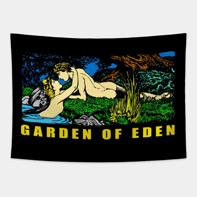 garden of eden Tapestry by Genetics art