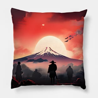 Mount fuji sunset Pillow