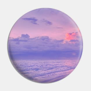 Purple Beach And Ocean Pin