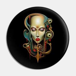 AI Goddess Portrait Pin