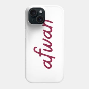 afwan - maroon red Phone Case