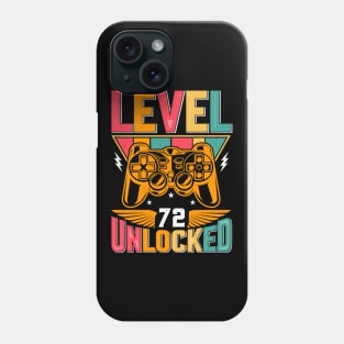 Level 72 Unlocked Awesome Since 1951 Funny Gamer Birthday Phone Case