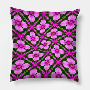 Bright Pink Flower Pattern Pillow