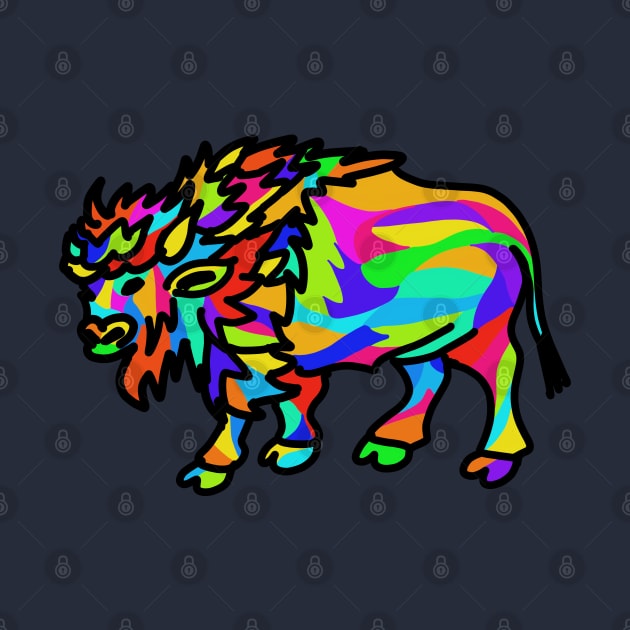 A Colorful Buffalo in Buffalo by JossSperdutoArt