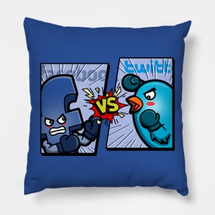 Funny Social Media Big Tech Logo Rivalry UFC Pillow