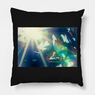 Sunburst through maple leaves Pillow