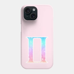 Gemini Zodiac Symbol in Magical Unicorn Colors Phone Case