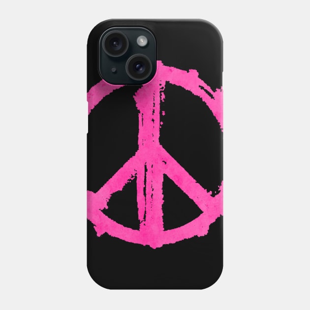 Peace Symbol - Pink Phone Case by JTEESinc