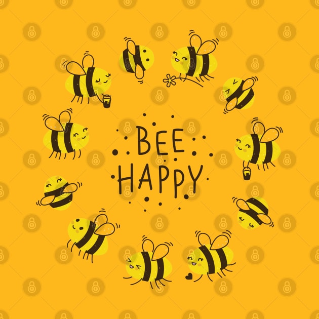 Bee Happy Honey Design by Funky Aviation