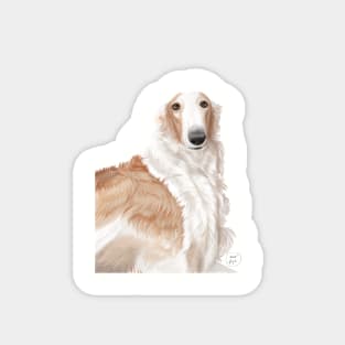 Borzoi portrait Magnet