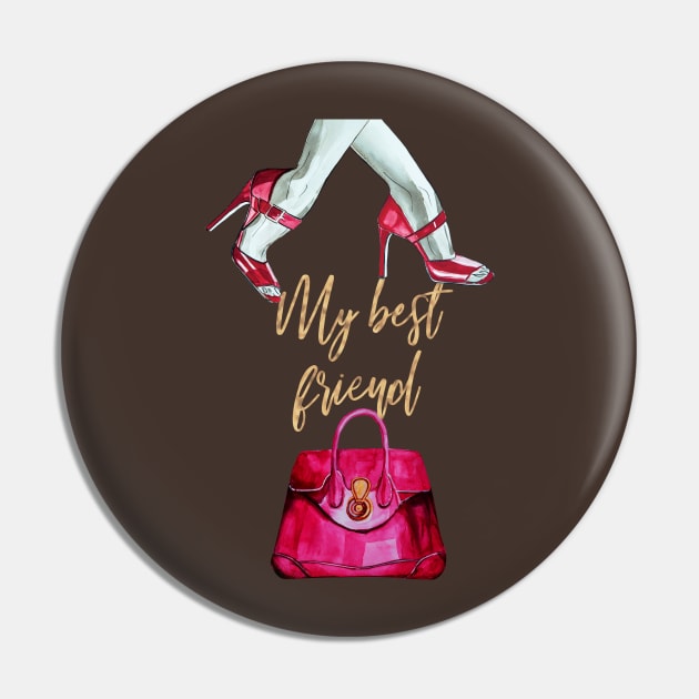 My best friend, red shoes and bags Pin by IngaDesign