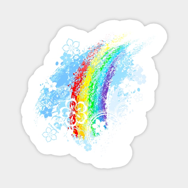 Rainbow Painted Magnet by Blackmoon9