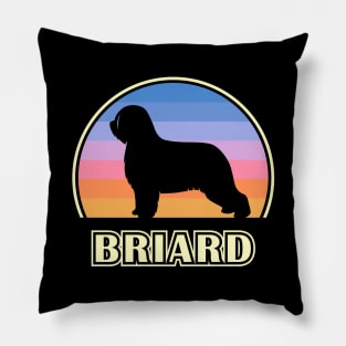 Briard Vintage Sunset Dog Pillow