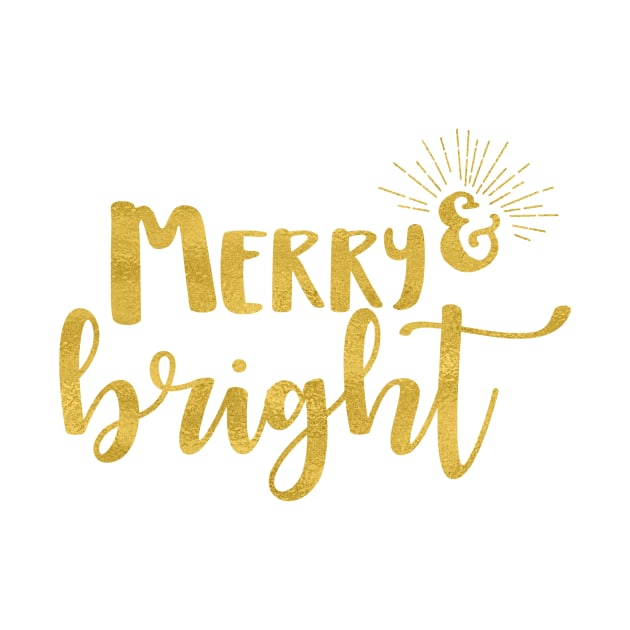 Merry and Bright Faux Gold by k8creates