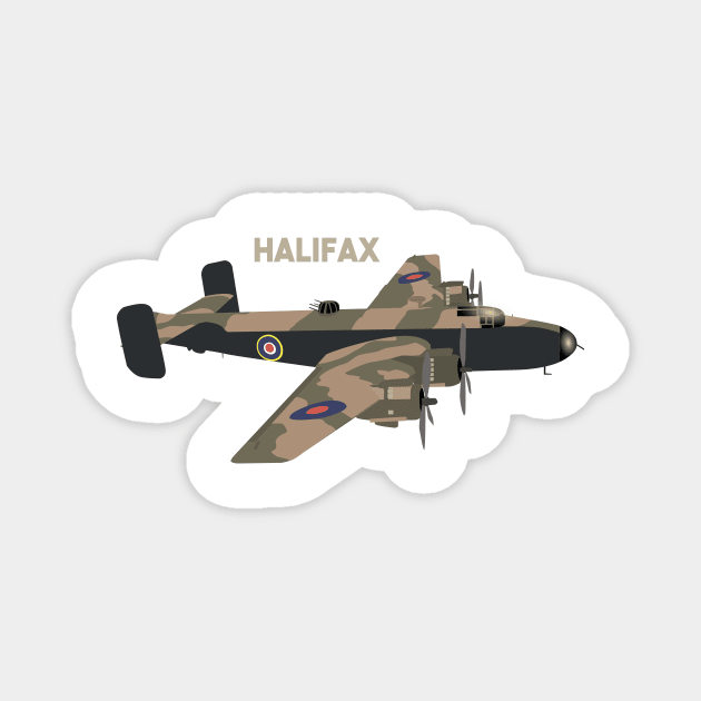 Halifax British WW2 Airplane Magnet by NorseTech