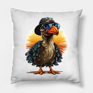 Cartoon Thanksgiving Turkey #4 Pillow