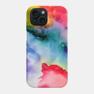 Multicolored Watercolor Splash Abstract Art Phone Case