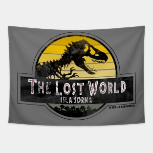 Isla Sorna - The Lost World Park Sunset Logo Tapestry