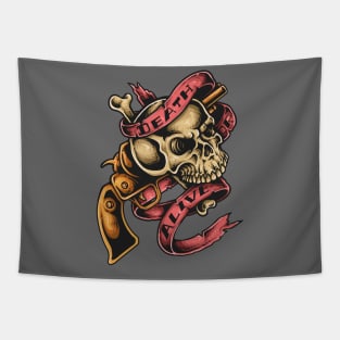 Skull of Pirate Spirit : DEATH or ALIVE Tapestry