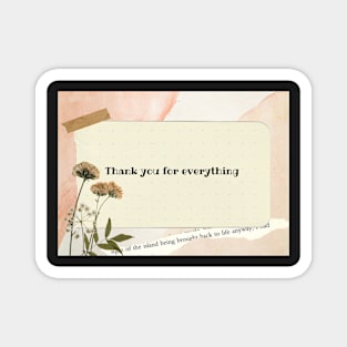 Thank you beige design Magnet