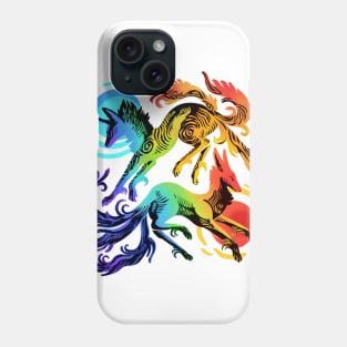 Rainbow Cosmic Foxes Phone Case