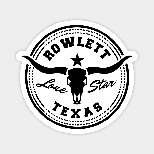 Rowlett Texas Longhorn USA Magnet by urban-wild-prints