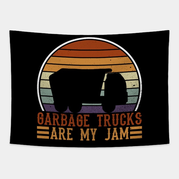 Garbage Trucks Are My Jam - Trash Truck Dustcart Waste Tapestry by Anassein.os