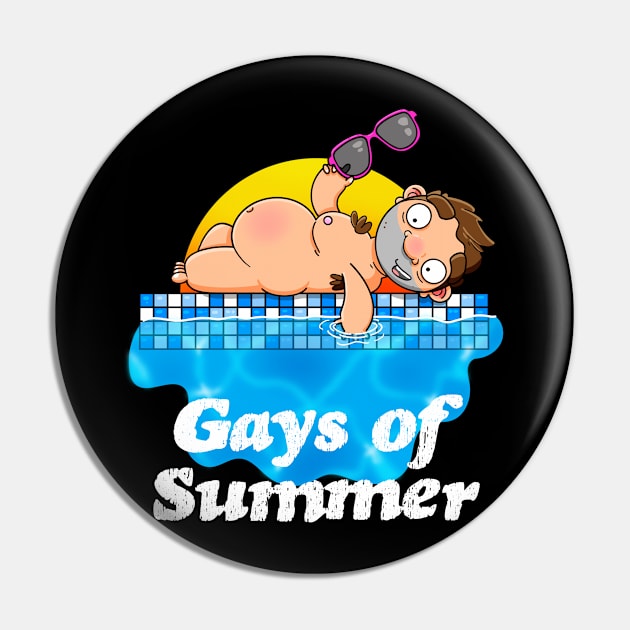 Gays of Summer Sunbathing Pin by LoveBurty