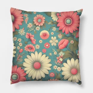 Pink Flowers Pillow