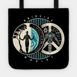 Bridging Worlds AI Human Unity World Day of Peace 2024 Art Tote