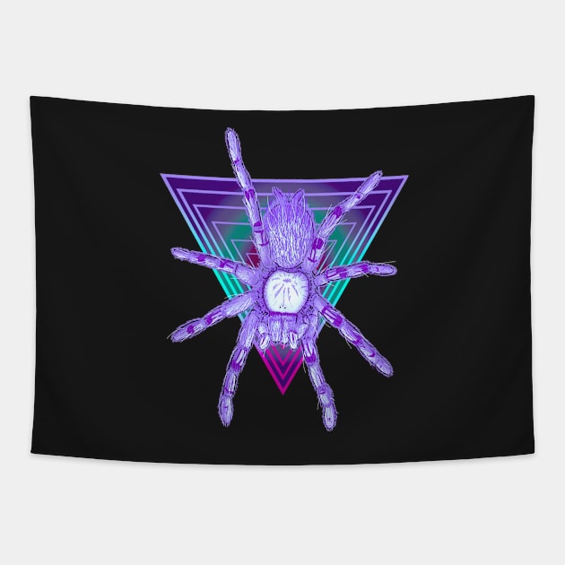 Tarantula “Vaporwave” Triangle V4 Tapestry by IgorAndMore