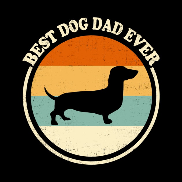 Best Dog Dad Ever Dachshund Vintage by Xamgi