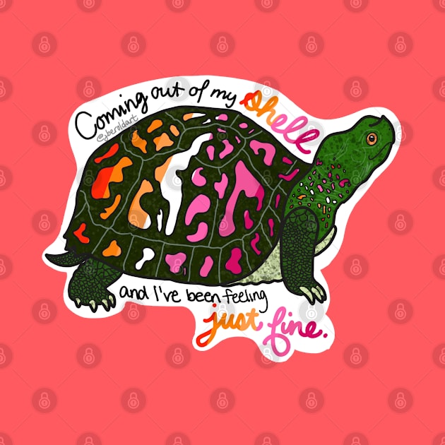 Lesbian Pride Turtle by jberoldart