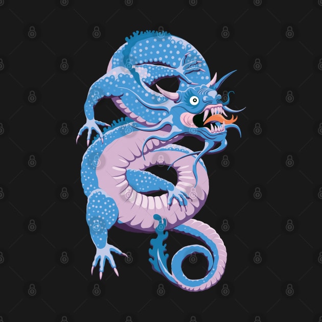 Blue Chinese Dragon by TMBTM